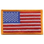 Hero's Pride 0003HP U.S. FLAG - 3-3/8 x 2" Dark Gold Border
