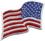 Hero's Pride 10 U.S. Flag - Wavy - Reversed - 3-1/4 X 2-1/4