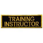 Hero's Pride 15073 TRAINING INSTRUCTOR - Gold on Black - 1-1/4 x 4"