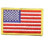 Hero's Pride 21 U.S. Flag - 3-1/2 X 2-1/4" - Med Gold Border