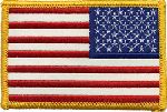 Hero's Pride 24 U.S. Flag - F/C-Reflective - Gold - 3-3/8 X 2-1/4