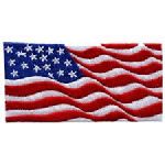 Hero's Pride 26 9/11 Style Wavy Flag Emblem