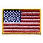 Hero's Pride 28 U.S. Flag - 1-1/2 X 1" - Med Gold - Heat Seal'able