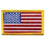 Hero's Pride 29 U.S. Flag - 2-1/2 X 1-1/2" - Med Gold