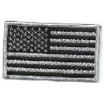 Hero's Pride 42 U.S. Flag - Silver Grey And Black - 3-3/8 X 2"