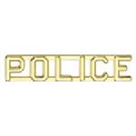 Hero's Pride 4317G Pairs - POLICE - 3/8" - Gold