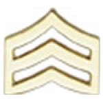 Hero's Pride 4407MG Pairs - Sgt Chevron - Small - 3/4" - 2 Clutch - Gold