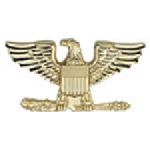 Hero's Pride 4413MG Pairs - Colonel Eagle - Small - 3/4" - 2 Clutch - Gold