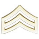 Hero's Pride 4422RG Pairs - Sgt. Chevron - Regular 1" - 2 Clutch - Gold