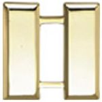 Hero's Pride 4426RG Pairs - Captain Bars - Smooth - Regular 1" - 2 Clutch - Gold