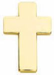 Hero's Pride 4441G Pairs - Chaplain Cross - 1" - Gold