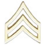 Hero's Pride 4442TN Pairs - Sgt. Chevron - Tall w/Point - 2 Clutch - Nickel