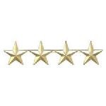Hero's Pride 4473G Pairs - Four 1" Stars - 2 Clutch - Gold