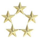 Hero's Pride 4479N Pairs - Five 7/16" Star Cluster - 2 Clutch - Nickel