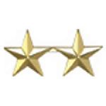 Hero's Pride 4486G Pairs - Two 1/2" Stars - 2 Clutch - Gold