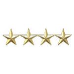 Hero's Pride 4488G Pairs - Four 1/2" Stars - 2 Clutch - Gold