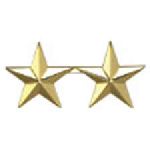 Hero's Pride 4491G Pairs - Two 5/8" Stars - 2 Clutch - Gold