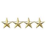 Hero's Pride 4493B Pairs - Four 5/8" Stars - 2 Clutch - Black