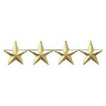 Hero's Pride 4493G Pairs - Four 5/8" Stars - 2 Clutch - Gold