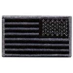 Hero's Pride 44 U.S. Flag - Reversed - Silver Grey And Black - 3-3/8 X 2"