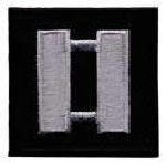Pairs - Capt - Silver On Black - 1-1/2 X 1-1/2"