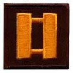 Hero's Pride 4992 Pairs - CAPT - Dk Gold on Brown - 1-1/2 x 1-1/2"