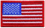 Hero's Pride 4 U.S. Flag - Red Border - 3-3/8 X 2"