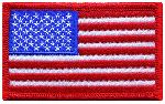 Hero's Pride 4 U.S. Flag - Red Border - 3-3/8 X 2"