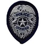 Hero's Pride 5120 POLICE OFFICER Badge - Silver on Dk Navy