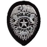 Hero's Pride 5121 POLICE OFFICER Badge - Silver on Black