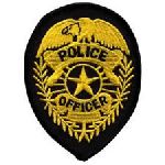 Hero's Pride 5122 POLICE OFFICER Badge - Gold on Black