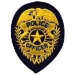 Hero's Pride 5125 POLICE OFFICER Badge - Gold on Dk Navy