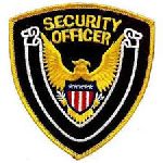Hero's Pride 5179 SECURITY OFFICER - Gold Border/Black Twill - 4 x 4"