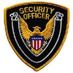 Hero's Pride 5180 SECURITY OFFICER - Gold Border/Dk Navy Twill - 4 x 4"