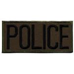 Hero's Pride 5212 POLICE - Black on O.D. - Heat Seal'able