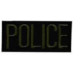 Hero's Pride 5213 POLICE - O.D. on Black - 4 x 2" - Heat Seal'able