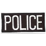 Hero's Pride 5217 POLICE - White on Black - 4 x 2" - Heat Seal'able