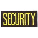 Hero's Pride 5223 SECURITY - Med Gold on Black - 4 x 2" - Heat Seal'able