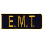 E. M. T. - Med Gold On Navy - Back Patch - 11 X 4"