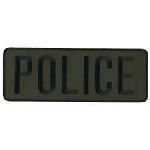 Hero's Pride 5246 POLICE - Black on O.D. - Back Patch - 11 x 4"