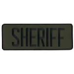 Hero's Pride 5248 SHERIFF - Black/Olive Drab - Back Patch - 11 x 4"