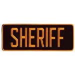 Hero's Pride 5262 SHERIFF - Dark Gold on Brown - Back Patch - 11 x 4"