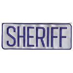 Hero's Pride 5264 SHERIFF - Back Patch - Royal on Reflective Grey - 11 x 4"