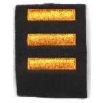 Hero's Pride 5395 Service Bars - Dark Gold on Black Felt - 1 X 1/4"