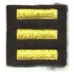 Hero's Pride 5396 Service Bars - Medium Gold on Black Felt - 1 X 1/4"