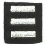 Hero's Pride 5397 Service Bars - White on Black Felt - 1 X 1/4"