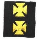 Hero's Pride 5510 Maltese Crosses - Continuous - Med Gold on Black Felt - 3/4"