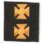 Hero's Pride 5511 Maltese Crosses - Continuous - Dk Gold on Black Felt - 3/4"