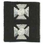Hero's Pride 5512 Maltese Crosses - Continuous - Silver on Black Felt - 3/4"