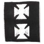 Hero's Pride 5513 Maltese Crosses - Continuous - White on Black Felt - 3/4"